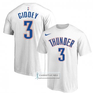 Camiseta Manga Corta Oklahoma City Thunder Josh Giddey Blanco