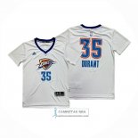 Camiseta Manga Corta Oklahoma City Thunder Kevin Durant NO 35 Blanco
