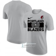 Camiseta Manga Corta Portland Trail Blazers Gris