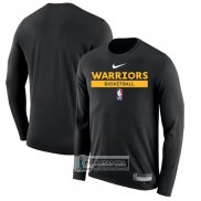 Camiseta Manga Larga Golden State Warriors Practice Performance 2022-23 Negro