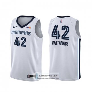 Camiseta Memphis Grizzlies Yuta Watanabe Association Blanco