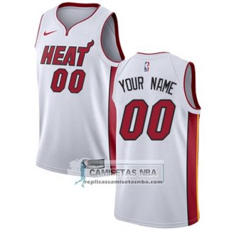 Camiseta Miami Heat Personalizada 2017-18 Blanco