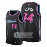 Camiseta Miami Heat Tyler Herro Ciudad 2018-19 Negro