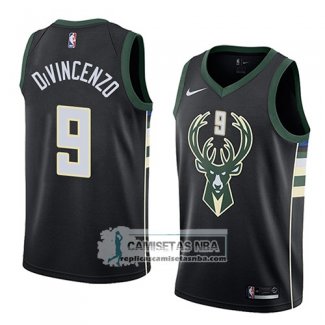 Camiseta Milwaukee Bucks Donte Divincenzo Statement 2018 Negro