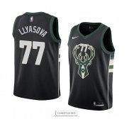 Camiseta Milwaukee Bucks Ersan Llyasova Statement 2018 Negro