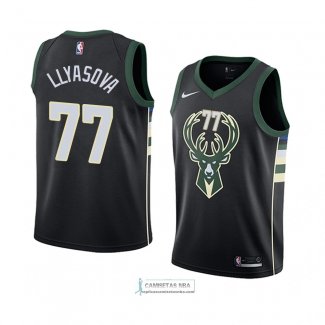 Camiseta Milwaukee Bucks Ersan Llyasova Statement 2018 Negro