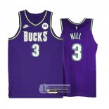 Camiseta Milwaukee Bucks George Hill NO 3 Classic 2022-23 Violeta