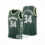 Camiseta Milwaukee Bucks Giannis Antetokounmpo NO 34 Icon 2024-25 Verde