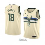 Camiseta Milwaukee Bucks Jordan Barnett Ciudad 2018 Crema