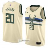 Camiseta Milwaukee Bucks Rashad Vaughn Ciudad 2018 Crema