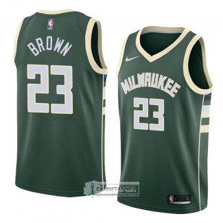 Camiseta Milwaukee Bucks Sterling Brown Icon 2018 Verde