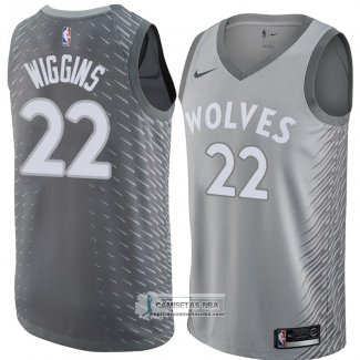 Camiseta Minnesota Timberwolves Andrew Wiggins Ciudad 2018 Gris