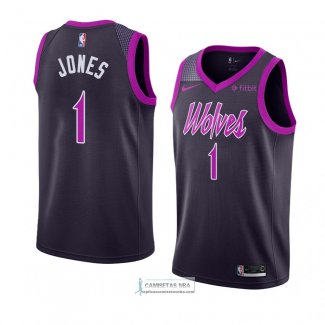 Camiseta Minnesota Timberwolves Tyus Jones Ciudad 2018-19 Violet