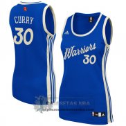 Camiseta Mujer Navidad 2015 Warriors Curry Azul