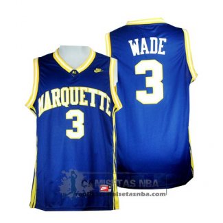 Camiseta NCAA Marquette Golden Eagles Dwyane Wade Azul