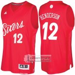Camiseta Navidad 76ers Gerald Henderson 2016 Rojo