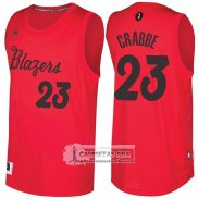 Camiseta Navidad Blazers Allen Crabbe 2016 Rojo