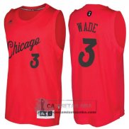 Camiseta Navidad Bulls Wade 2016 Rojo