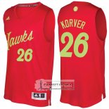 Camiseta Navidad Hawks Kyle Korver 2016 Rojo