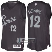 Camiseta Navidad Spurs Lamarcus Aldridge 2016 Negro