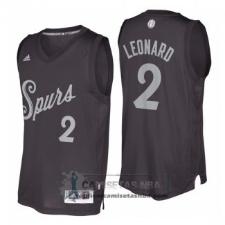 Camiseta Navidad Spurs Leonaro 2016 Negro