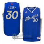 Camiseta Navidad Warriors Curry 2015 Azul