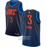 Camiseta Oklahoma City Thunder Chris Paul NO 3 Statement Azul
