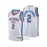 Camiseta Oklahoma City Thunder Shai Gilgeous Alexander NO 2 Association 2024-25 Blanco