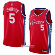 Camiseta Philadelphia 76ers Amir Johnson Statement 2018 Rojo