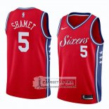 Camiseta Philadelphia 76ers Landry Shamet Statement 2018 Rojo