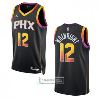 Camiseta Phoenix Suns Ish Wainright NO 12 Statement 2022-23 Negro