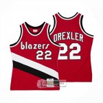 Camiseta Portland Trail Blazers Clyde Drexler NO 22 Mitchell & Ness 1983-84 Rojo