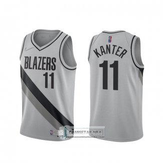 Camiseta Portland Trail Blazers Enes Kanter Earned 2020-21 Gris