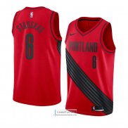 Camiseta Portland Trail Blazers Nik Stauskas Statement 2018 Rojo