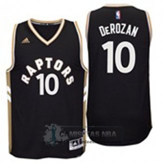 Camiseta Raptors Derozan Negro Oro