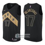 Camiseta Raptors Jonas Valanciunas Ciudad 2017-18 Negro