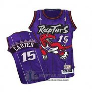 Camiseta Retro Nino Raptors Carter Purpura