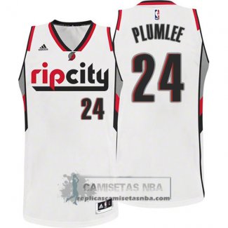 Camiseta Rip City Blazers Plumlee Blanco