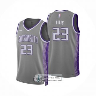 Camiseta Sacramento Kings Keon Ellis NO 23 Ciudad 2022-23 Gris