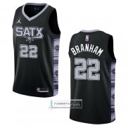 Camiseta San Antonio Spurs Malaki Branham NO 22 Statement 2022-23 Negro