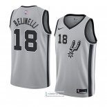 Camiseta San Antonio Spurs Marco Belinelli Statement 2018 Gris2