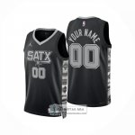 Camiseta San Antonio Spurs Personalizada Statement 2024-25 Negro