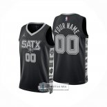 Camiseta San Antonio Spurs Personalizada Statement 2024-25 Negro