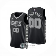 Camiseta San Antonio Spurs Personalizada Statement 2024-25 Negro