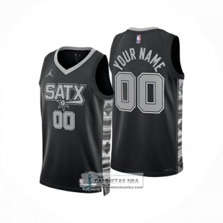 Camiseta San Antonio Spurs Personalizada Statement 2024-25 Negro