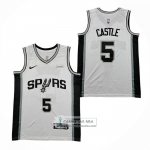 Camiseta San Antonio Spurs Stephon Castle NO 5 Association 2025-26 Blanco
