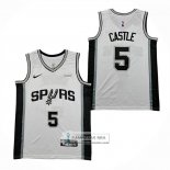 Camiseta San Antonio Spurs Stephon Castle NO 5 Association 2025-26 Blanco