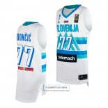 Camiseta Slovenia Luka Doncic NO 77 Tokyo 2021 Blanco2