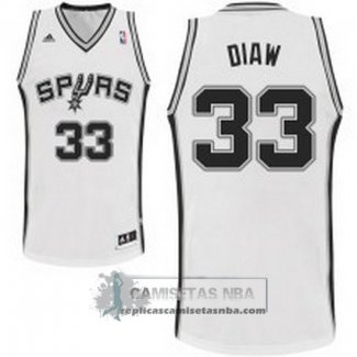 Camiseta Spurs Diaw Blanco