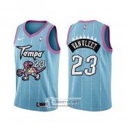 Camiseta Toronto Raptors Fred Vanvleet Ciudad 2020-21 Rosa Azul